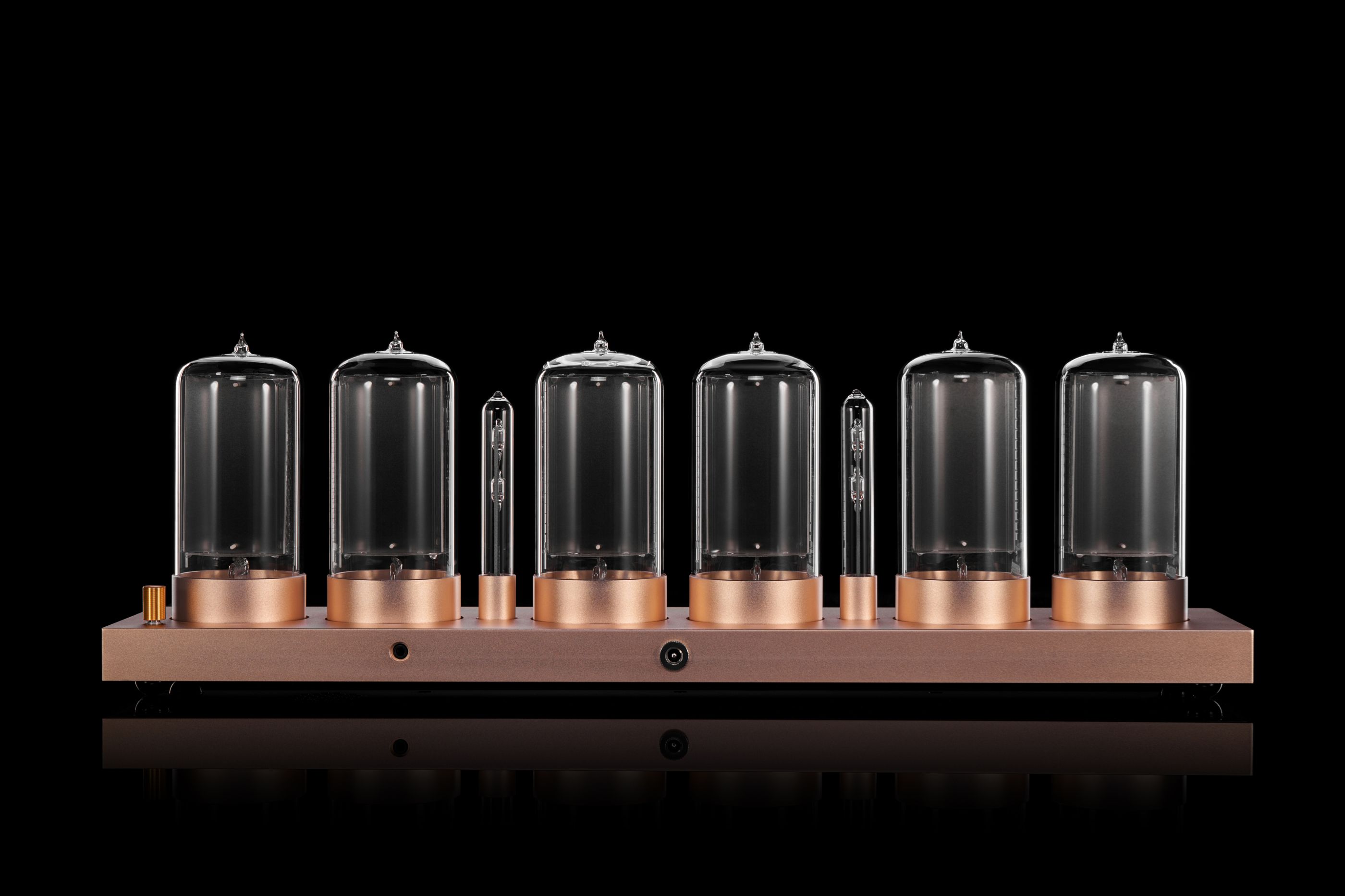 ZIN-70 Gold Classic — Handcrafted Nixie Clock in Elegant Gold Aluminum