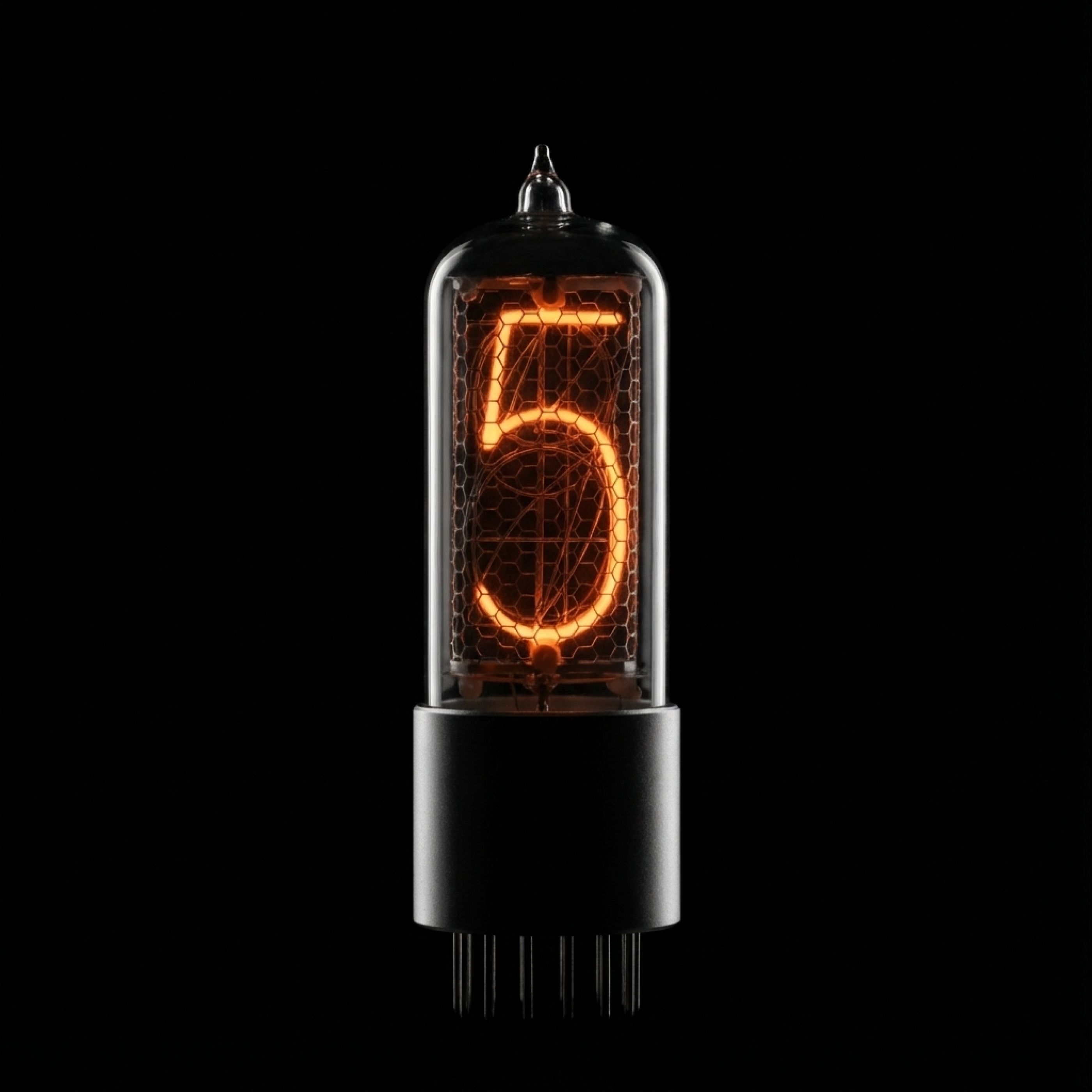 ZIN18 Nixie Tube with Silver Anodized Base | Millclock
