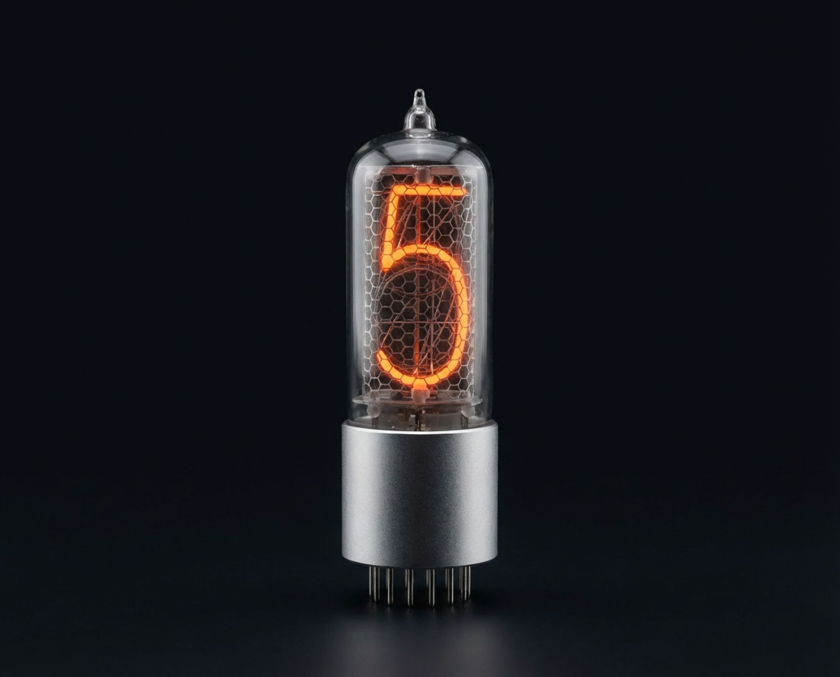 ZIN18 Nixie Tube with Silver Anodized Base | Millclock
