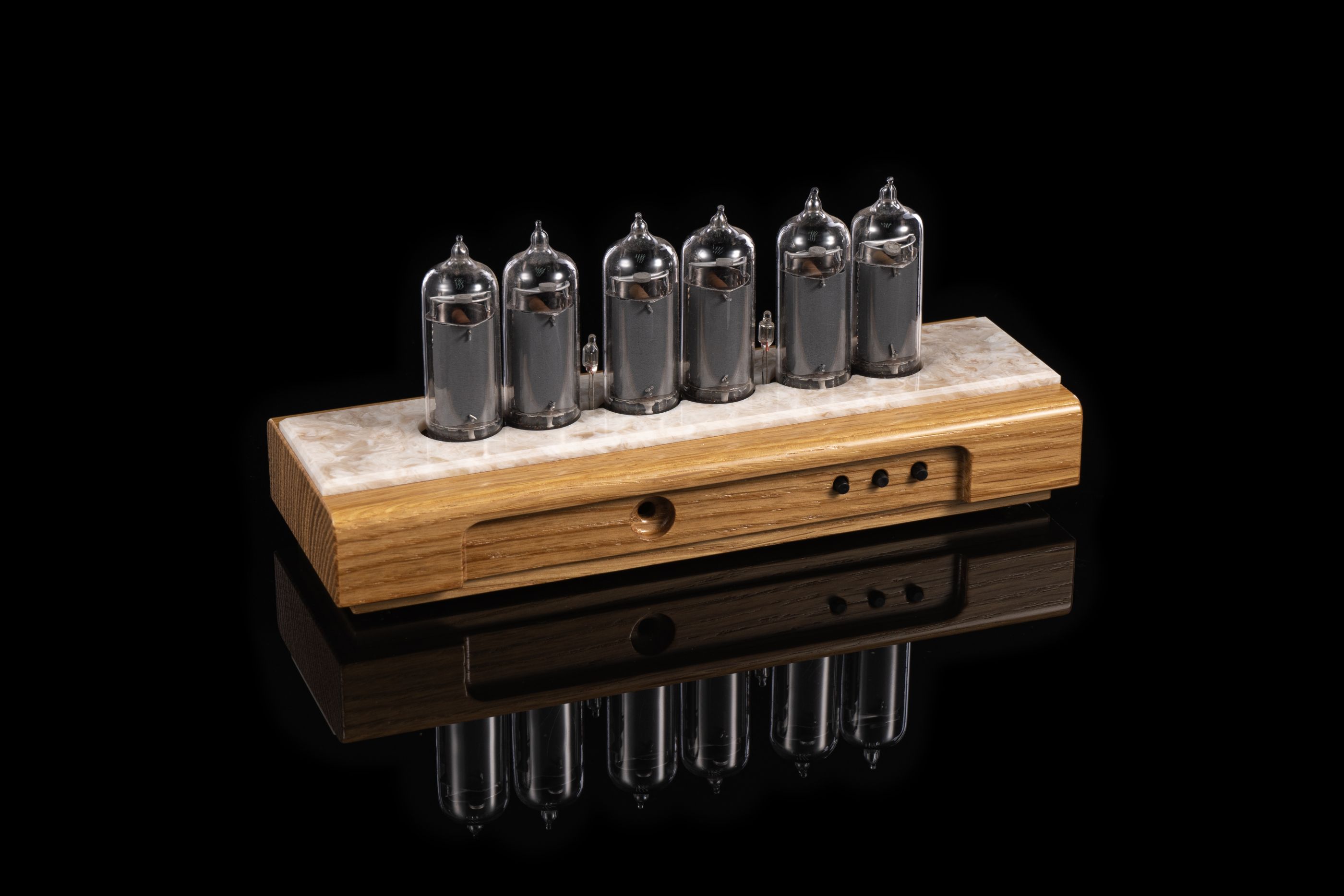 IN-14 Nixie Tube Clock – Light Ash & Stone Case | Millclock